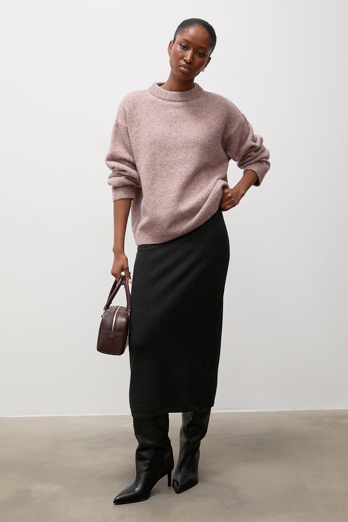 Answear.LAB Sweter damski z wełną HELEN różowy WA26