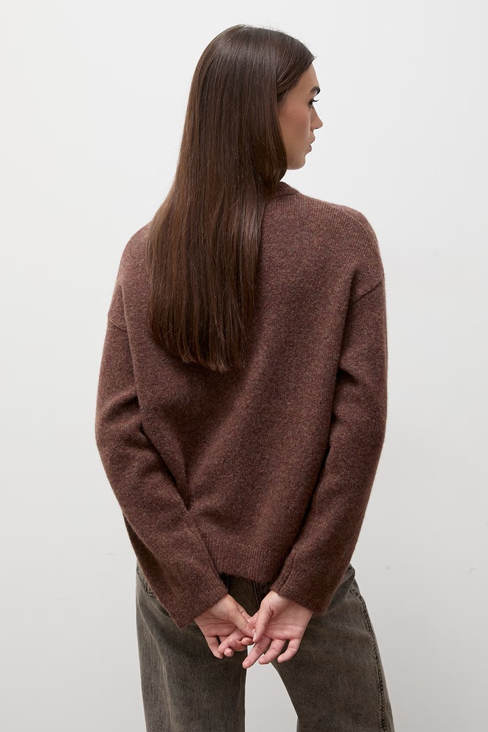 Odzież Answear.LAB Sweter damski z wełną HELEN brązowy