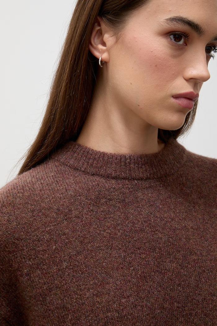 Sweter damski z wełną Answear.LAB brązowy HELEN