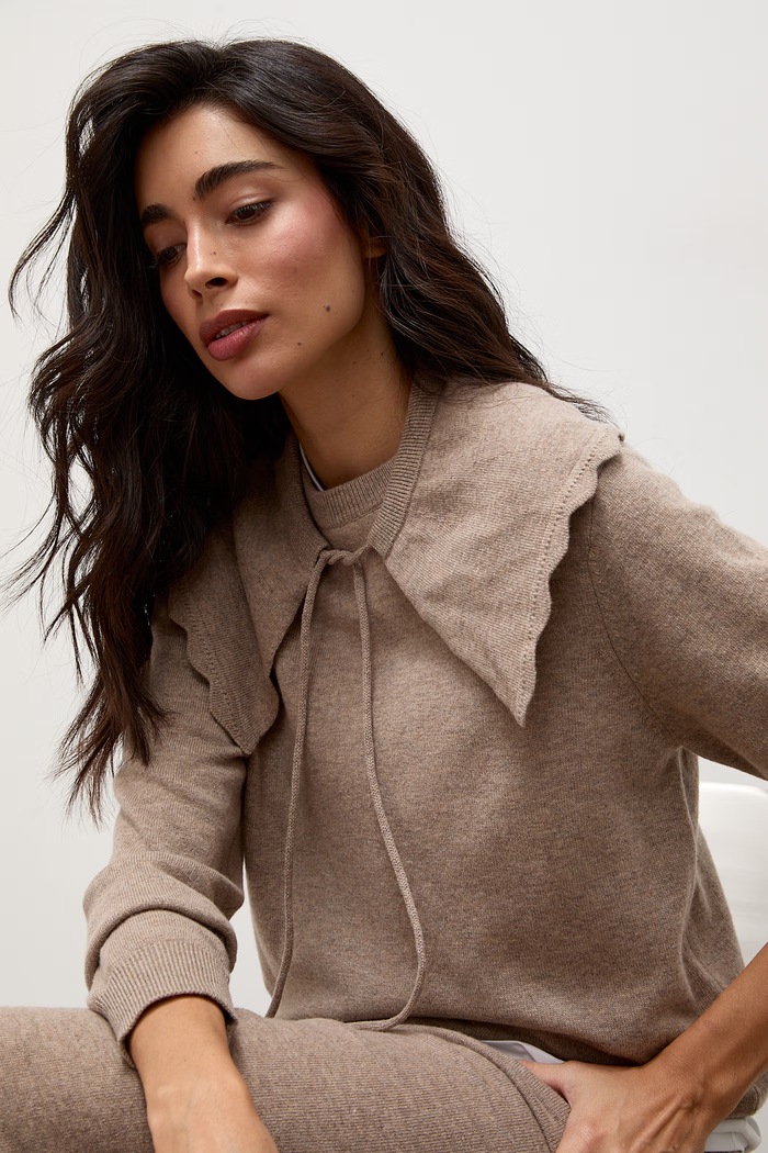 Sweter damski z wełny merino Answear.LAB VIKI brązowy