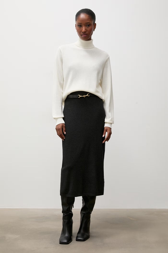 Answear.LAB Sweter damski z wełny merino CHRISTINA beżowy WA26