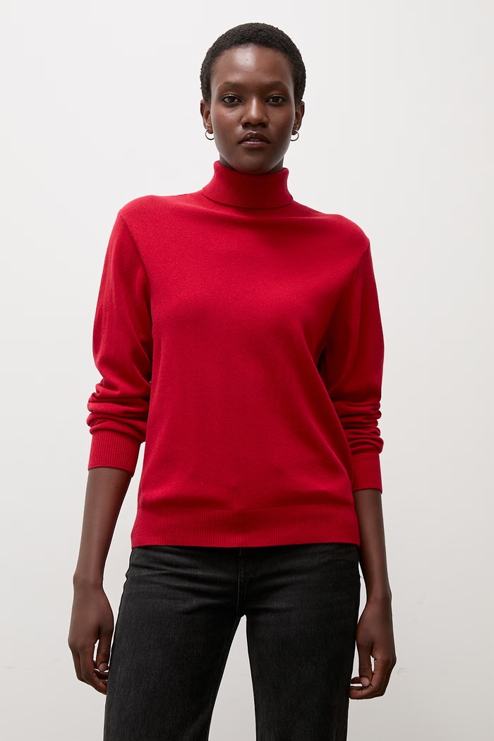 Sweter damski z wełny merino Answear.LAB CHRISTINA czerwony