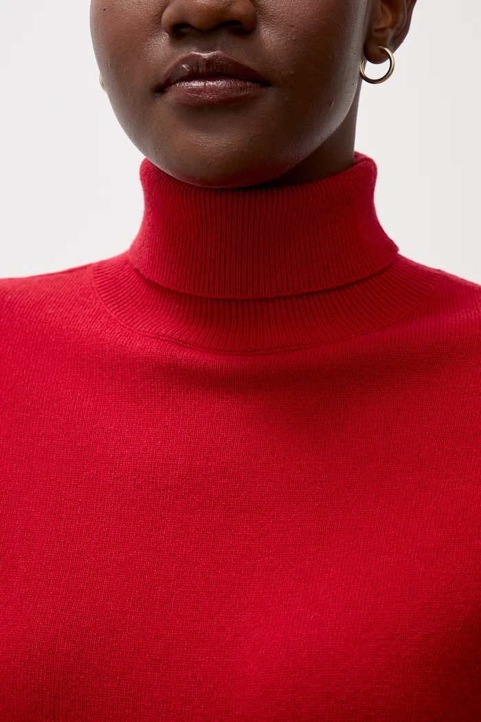 Sweter damski z wełny merino Answear.LAB czerwony CHRISTINA