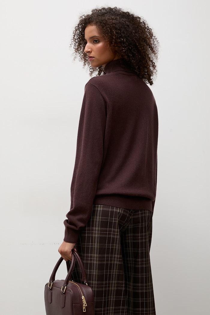 Odzież Answear.LAB Sweter damski z wełny merino CHRISTINA brązowy