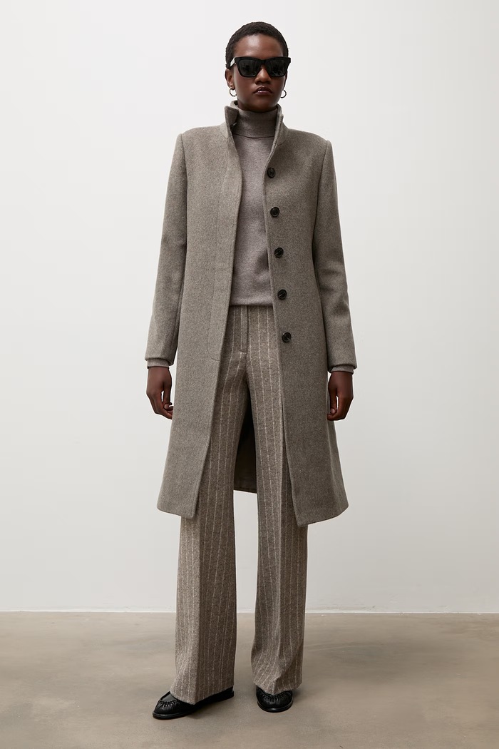 Answear.LAB Sweter damski z wełny merino CHRISTINA brązowy WA26
