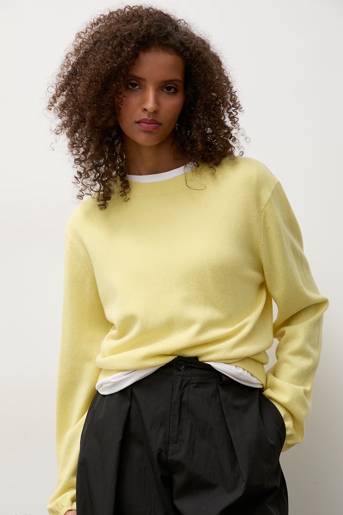 Odzież Answear.LAB Sweter damski wełniany NADIA żółty