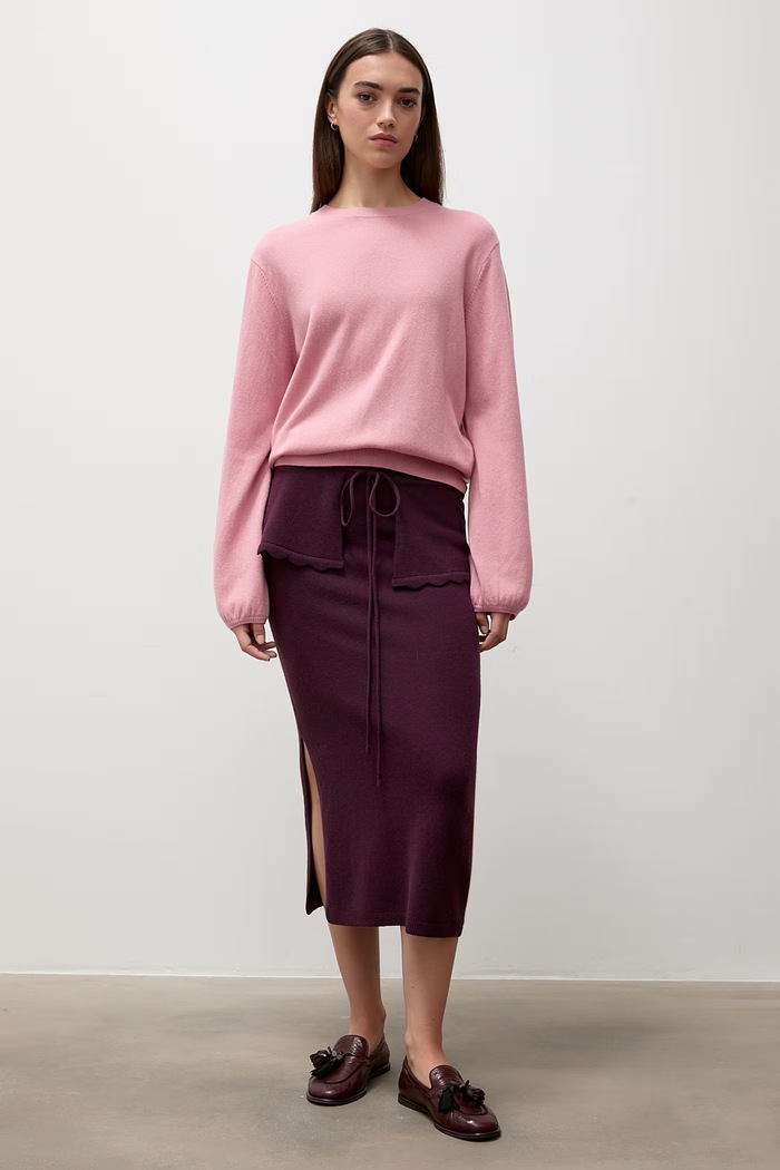 Answear.LAB Sweter damski wełniany NADIA różowy WA26