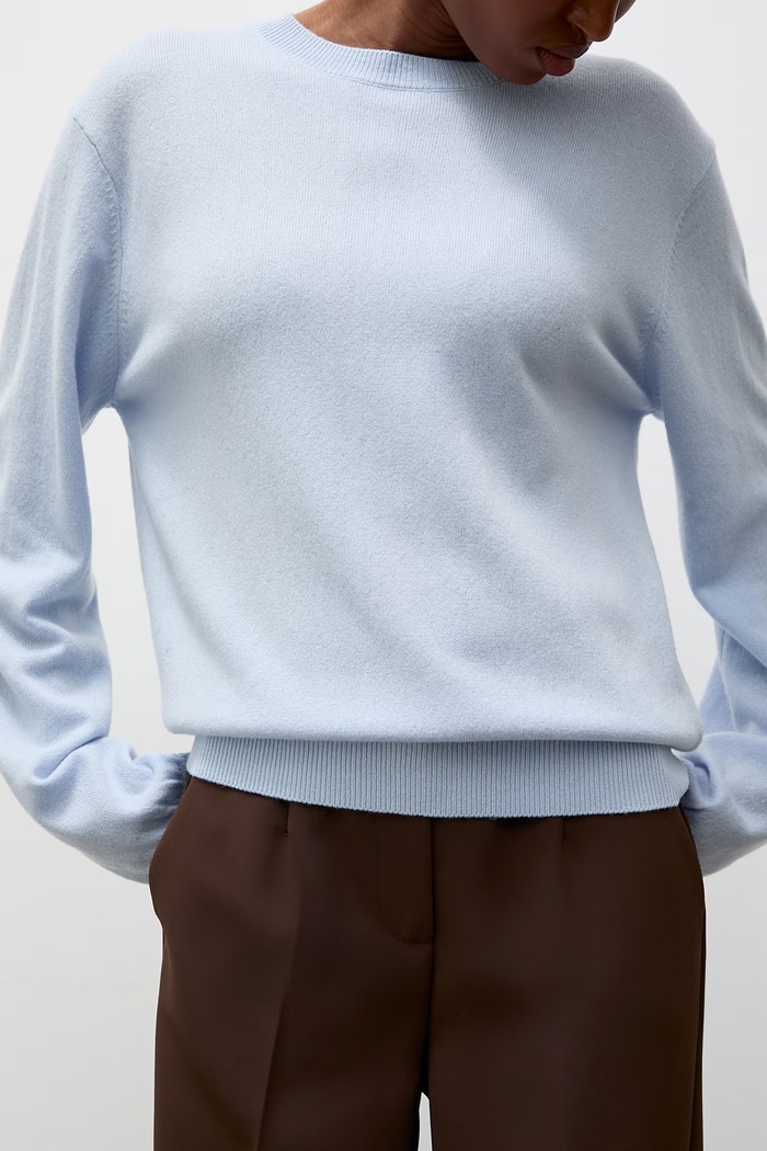 Sweter damski wełniany Answear.LAB NADIA niebieski