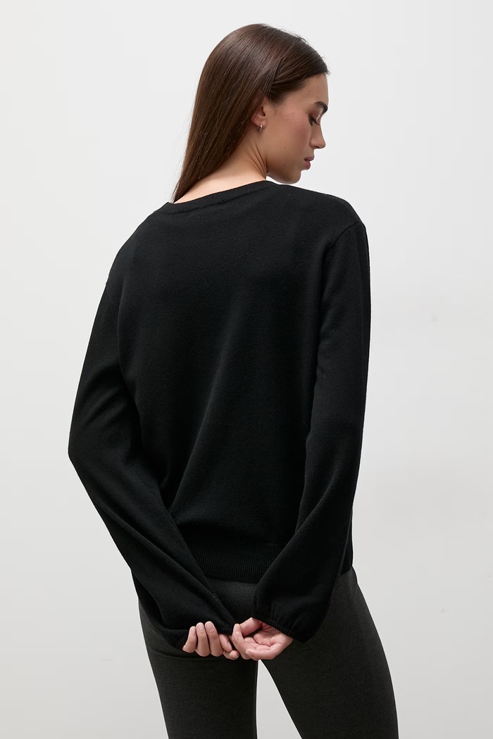 Odzież Answear.LAB Sweter damski wełniany NADIA czarny