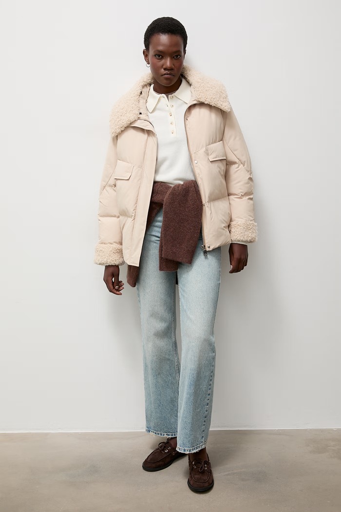 Answear.LAB Sweter damski z wełny merino ISABELA beżowy WA26