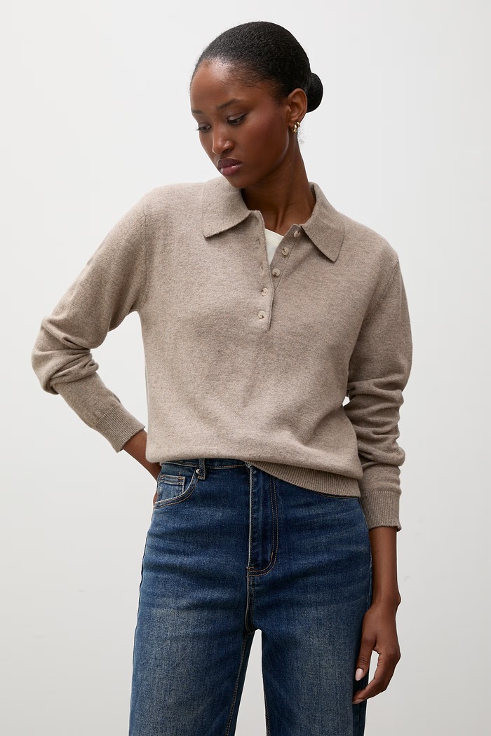 Sweter damski z wełny merino Answear.LAB ISABELA brązowy