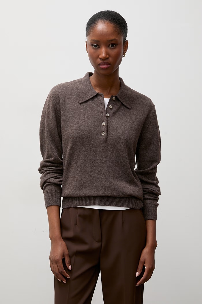 Sweter damski z wełny merino Answear.LAB ISABELA brązowy