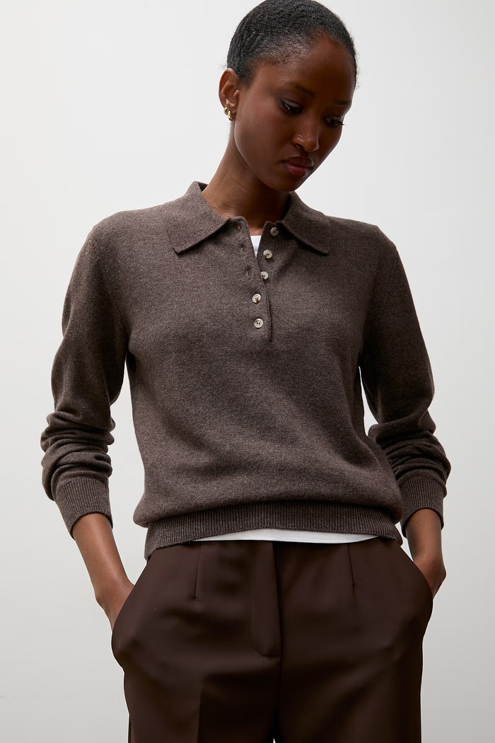 Sweter damski z wełny merino Answear.LAB brązowy ISABELA
