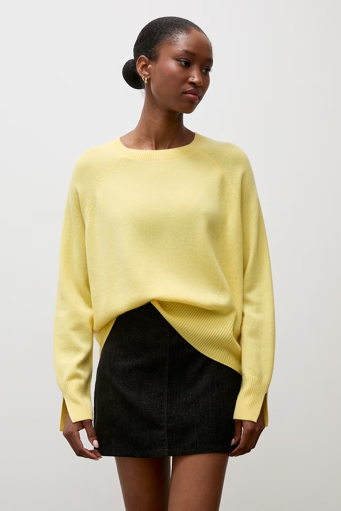 Sweter damski wełniany Answear.LAB DAN-105 żółty