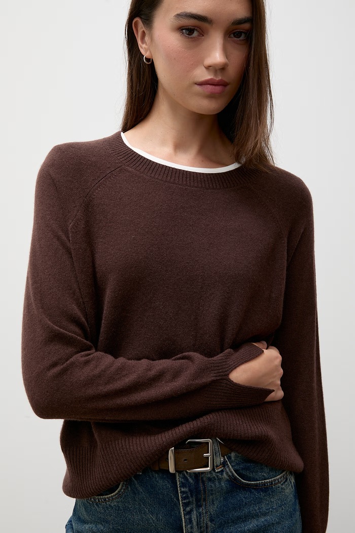 Sweter damski wełniany Answear.LAB DAN-105 brązowy