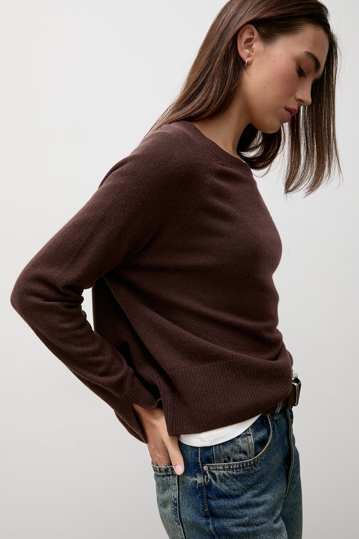 Sweter damski wełniany Answear.LAB brązowy DAN-105