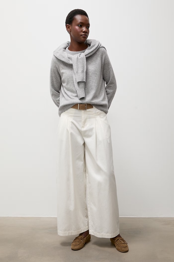 Answear.LAB Sweter damski wełniany DAN-105 szary WA26