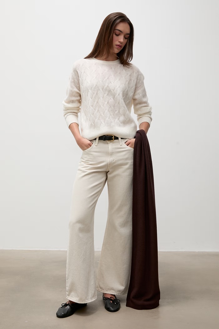 Answear.LAB Sweter damski kaszmirowy ZW25-822 beżowy WA26