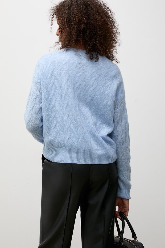 Odzież Answear.LAB Sweter damski kaszmirowy ZW25-822 niebieski