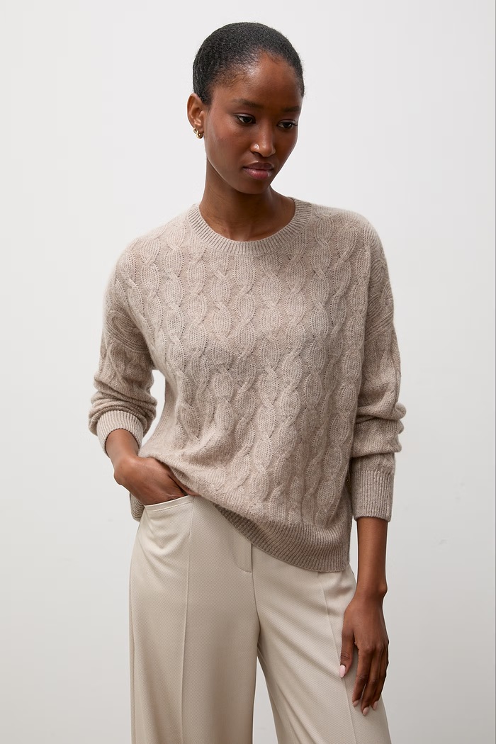 Sweter damski kaszmirowy Answear.LAB ZW25-822 beżowy