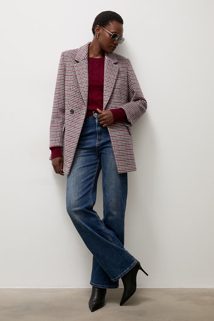 Answear.LAB Sweter damski kaszmirowy ZW25-822 bordowy WA26