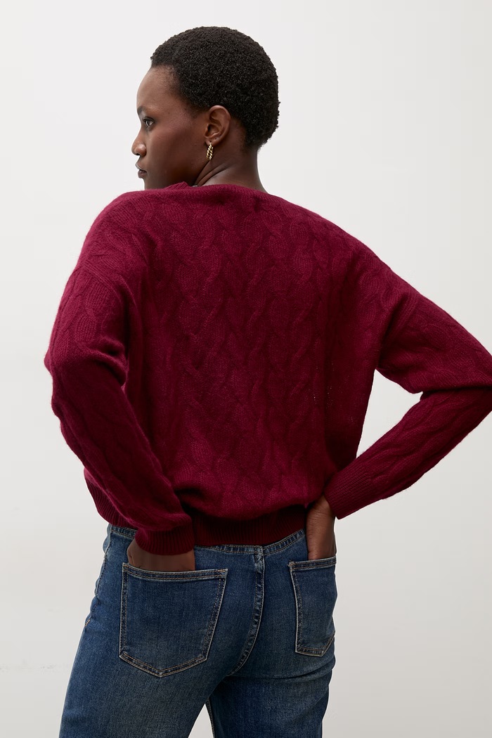 Odzież Answear.LAB Sweter damski kaszmirowy ZW25-822 bordowy