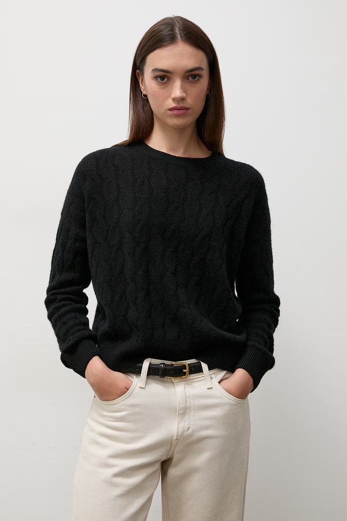 Sweter damski kaszmirowy Answear.LAB ZW25-822 czarny