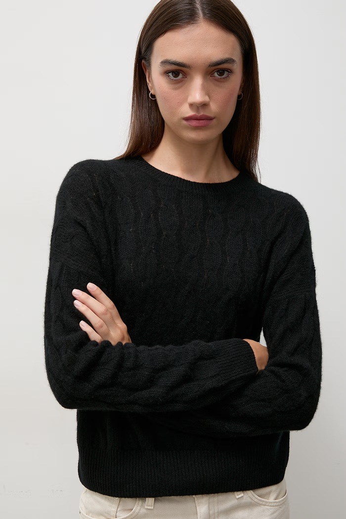 Sweter damski kaszmirowy Answear.LAB czarny ZW25-822