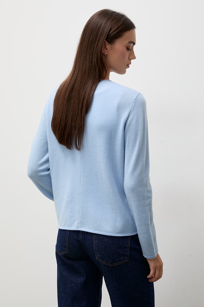 Odzież Answear.LAB Sweter damski wełniany ZW25-813 niebieski