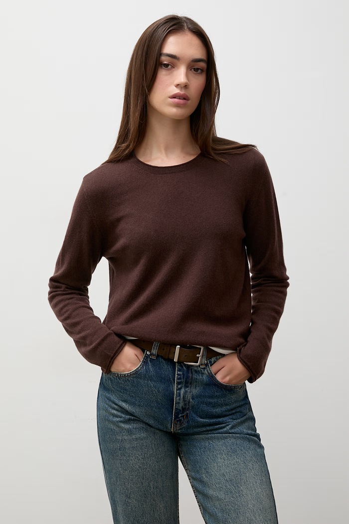 Odzież Answear.LAB Sweter damski wełniany ZW25-813 brązowy