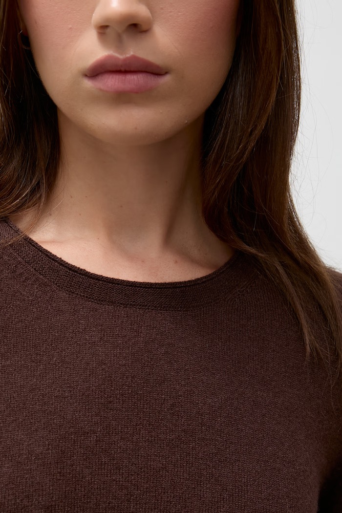 Sweter damski wełniany Answear.LAB brązowy ZW25-813