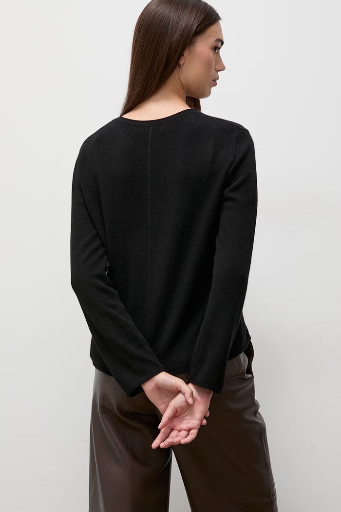 Answear.LAB Sweter damski wełniany ZW25-813 czarny WA26