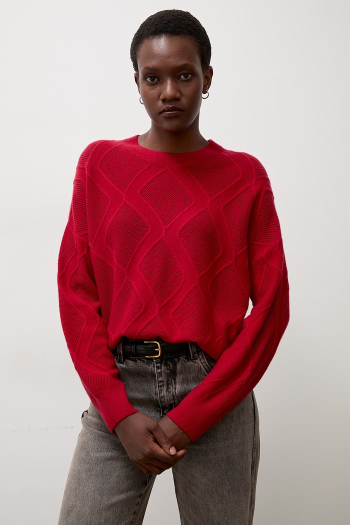 Sweter damski wełniany Answear.LAB ZW25-829 czerwony