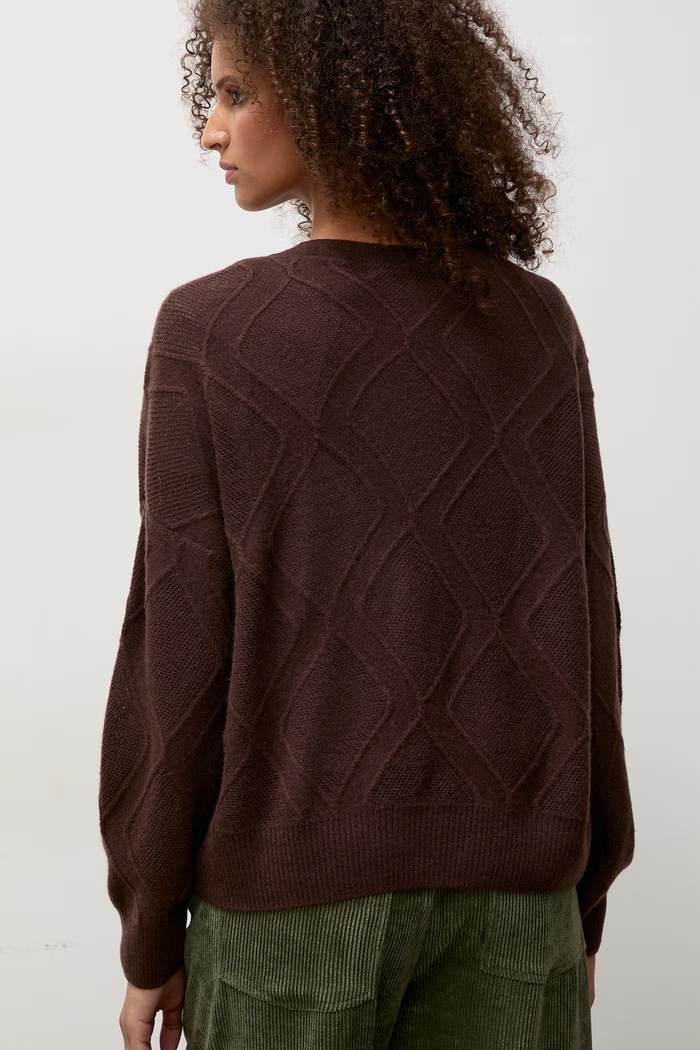 Odzież Answear.LAB Sweter damski wełniany ZW25-829 brązowy