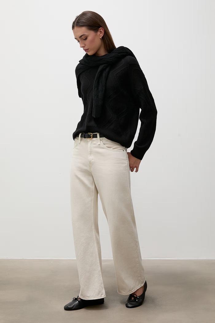 Answear.LAB Sweter damski wełniany ZW25-829 czarny WA26