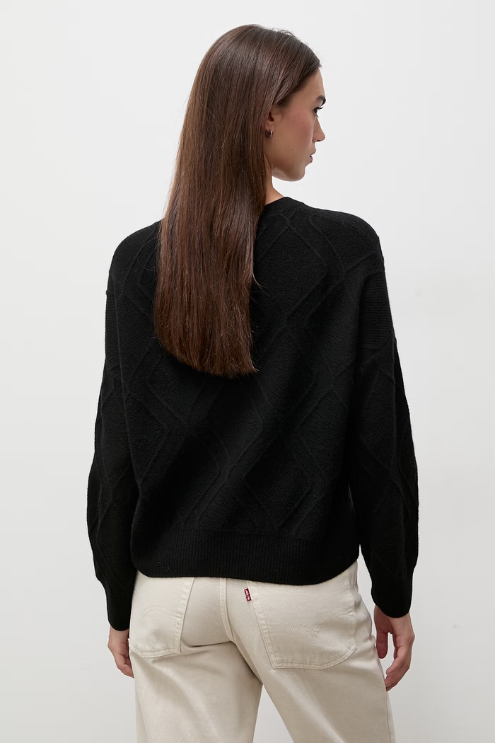 Odzież Answear.LAB Sweter damski wełniany ZW25-829 czarny