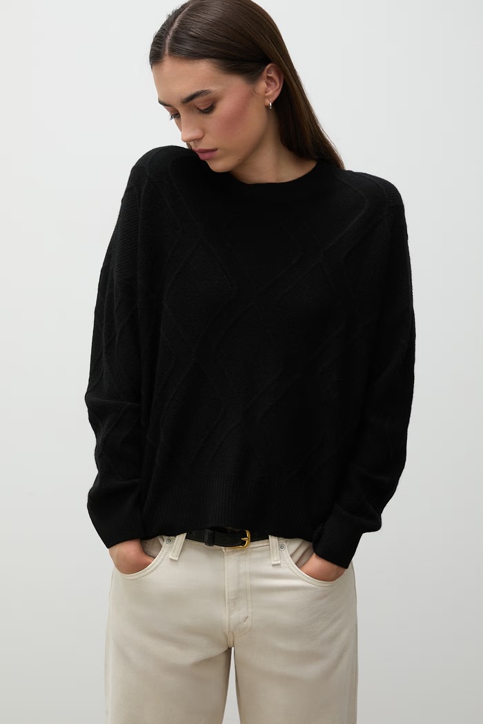 Sweter damski wełniany Answear.LAB ZW25-829 czarny