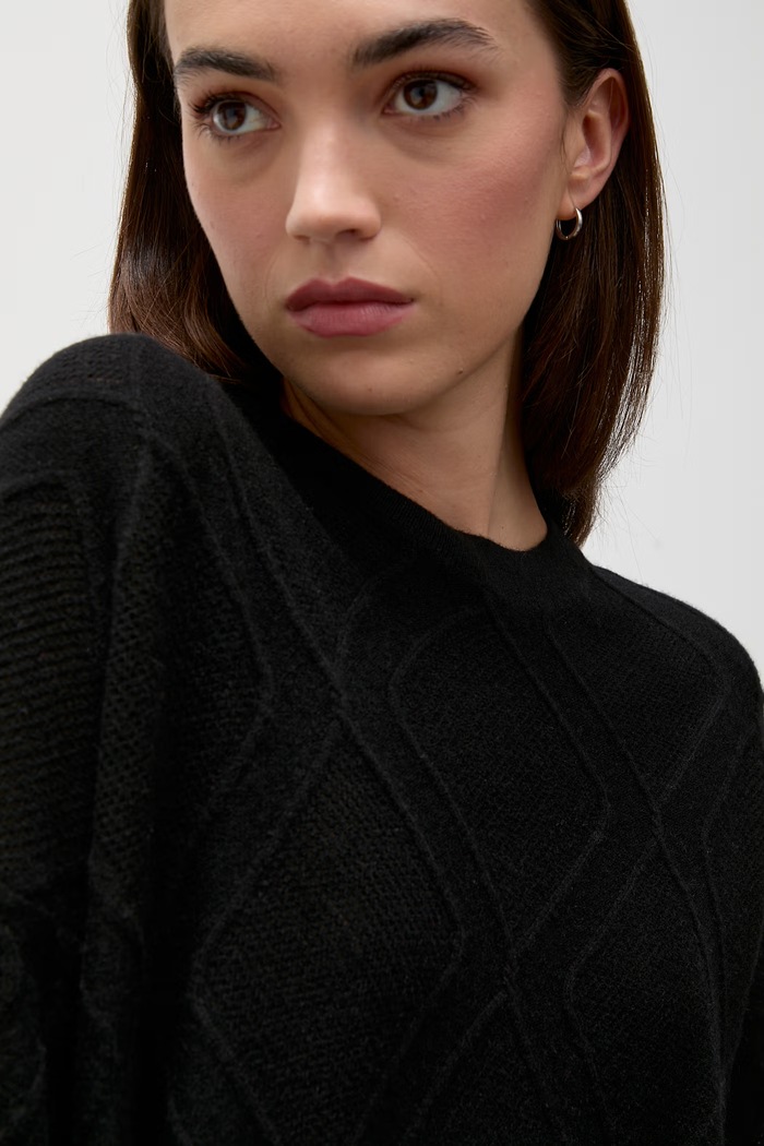 Sweter damski wełniany Answear.LAB czarny ZW25-829
