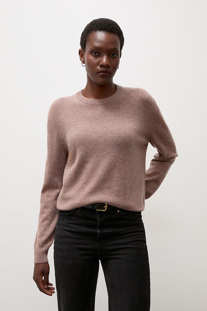 Answear.LAB Sweter damski wełniany brązowy ZW23-278