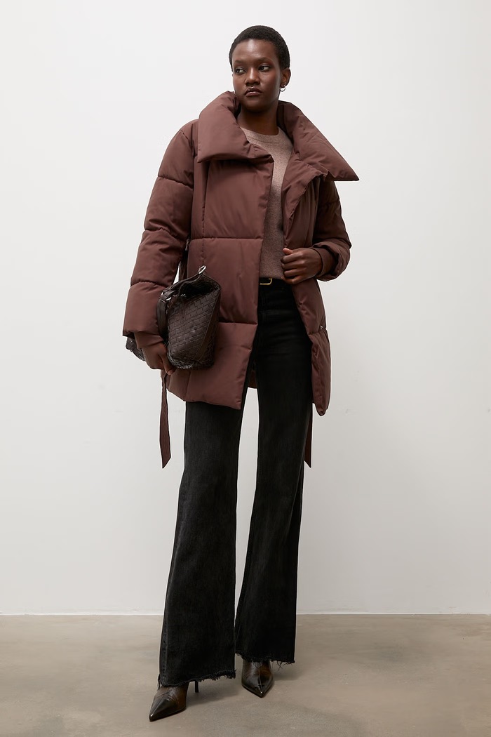 Answear.LAB Sweter damski wełniany ZW23-278 brązowy WA26