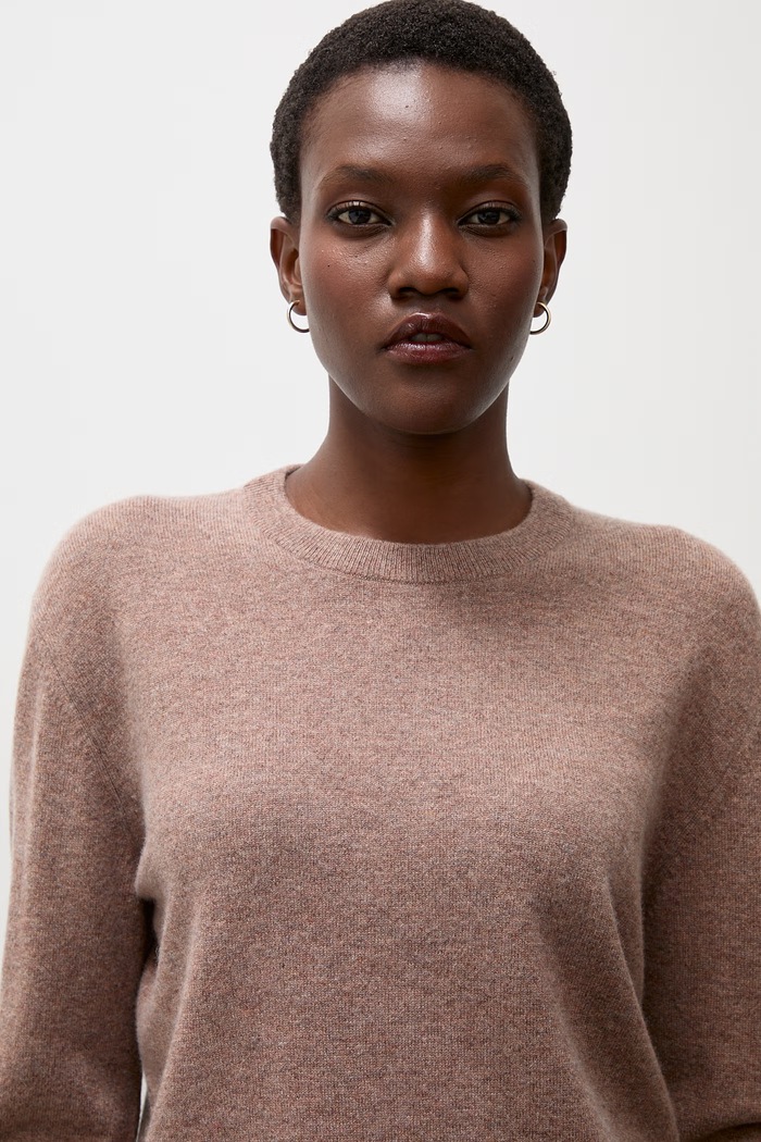 Sweter damski wełniany Answear.LAB brązowy ZW23-278