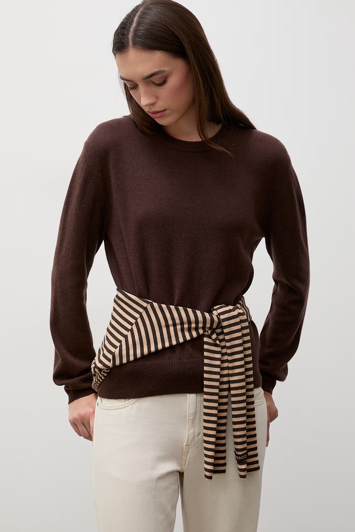 Sweter damski wełniany Answear.LAB ZW23-278 brązowy