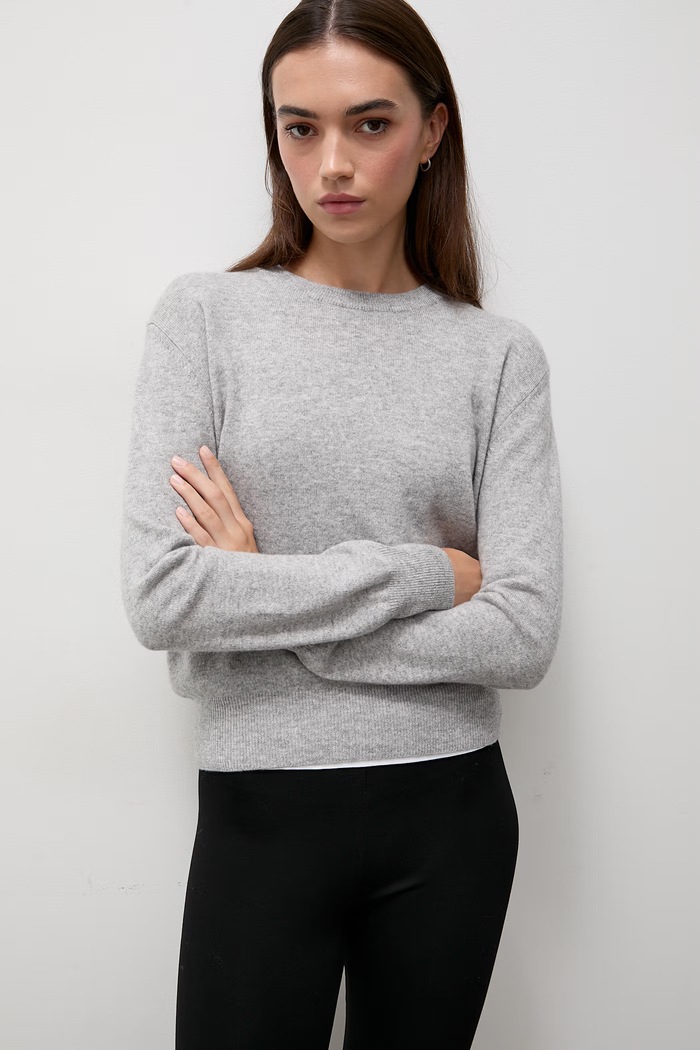 Sweter damski wełniany Answear.LAB ZW23-278 szary