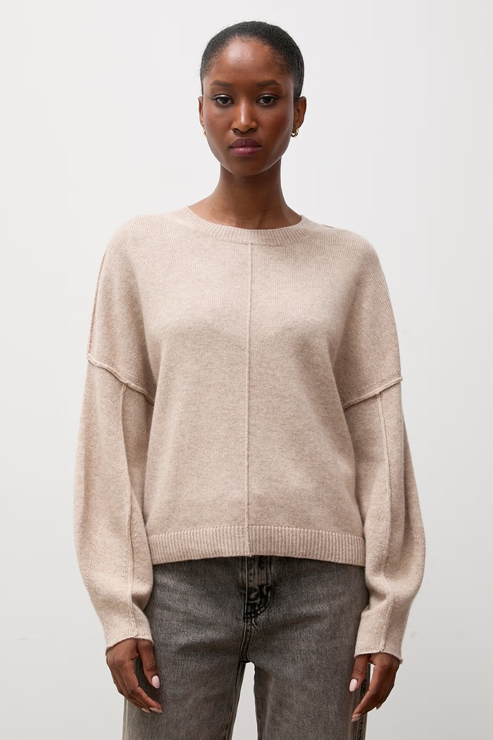 Sweter damski z kaszmirem Answear.LAB ZW21322 beżowy