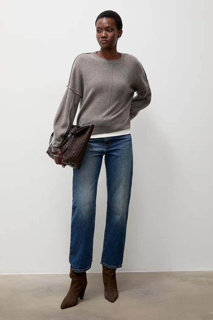 Sweter damski z kaszmirem Answear.LAB ZW21322 brązowy