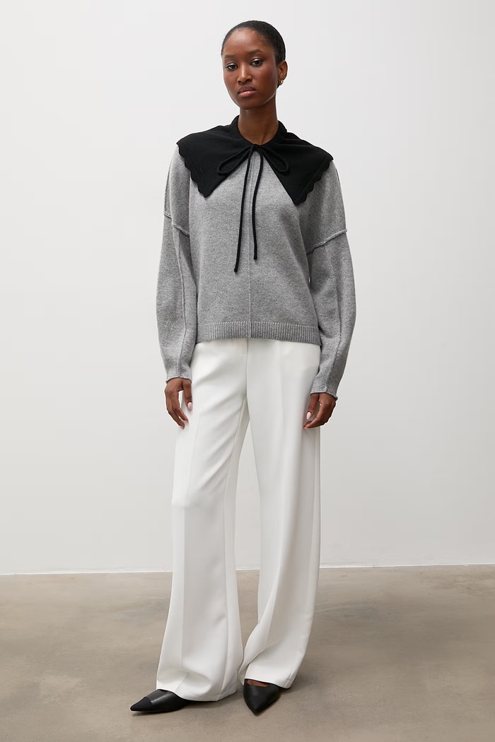Answear.LAB Sweter damski z kaszmirem ZW21322 szary WA26