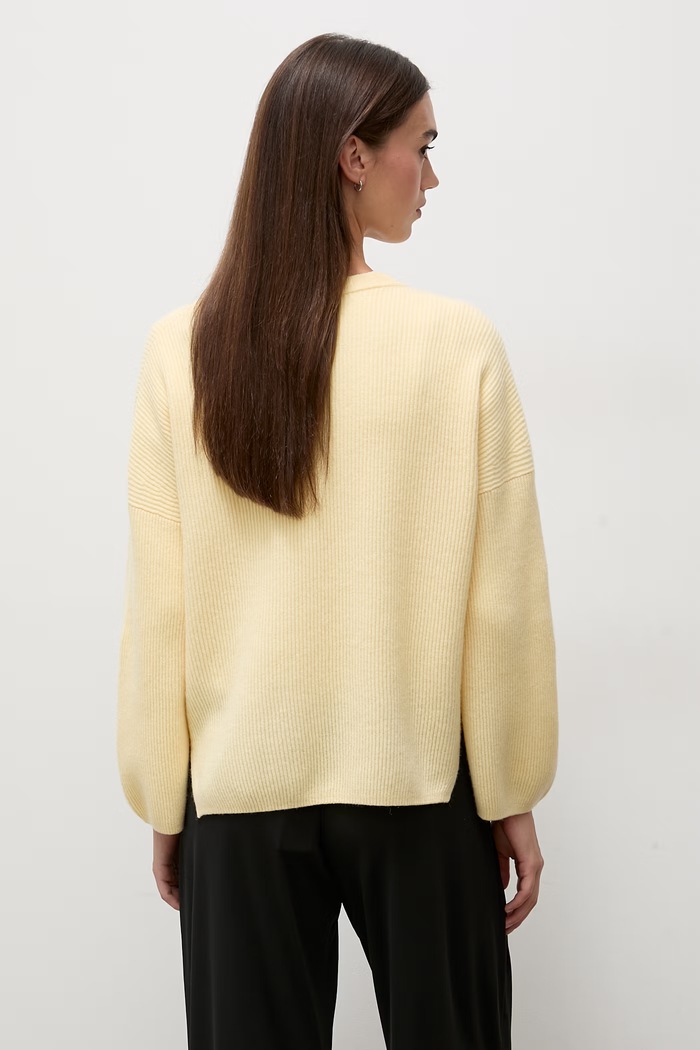 Odzież Answear.LAB Sweter damski wełniany HW2013 żółty