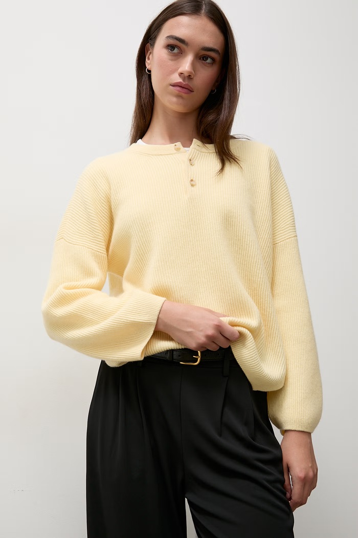 Sweter damski wełniany Answear.LAB HW2013 żółty