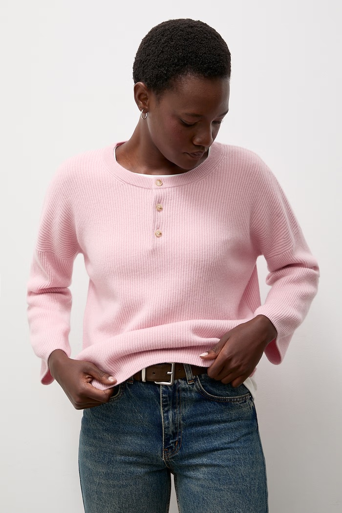 Answear.LAB Sweter damski wełniany HW2013 różowy WA26