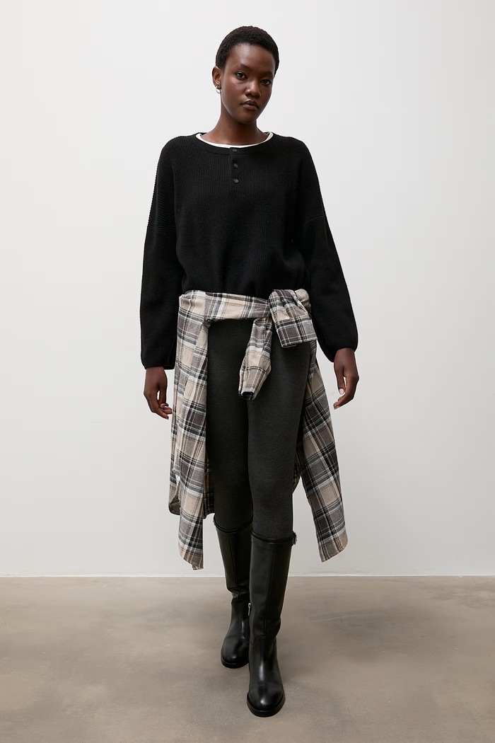 Answear.LAB Sweter damski wełniany HW2013 czarny WA26